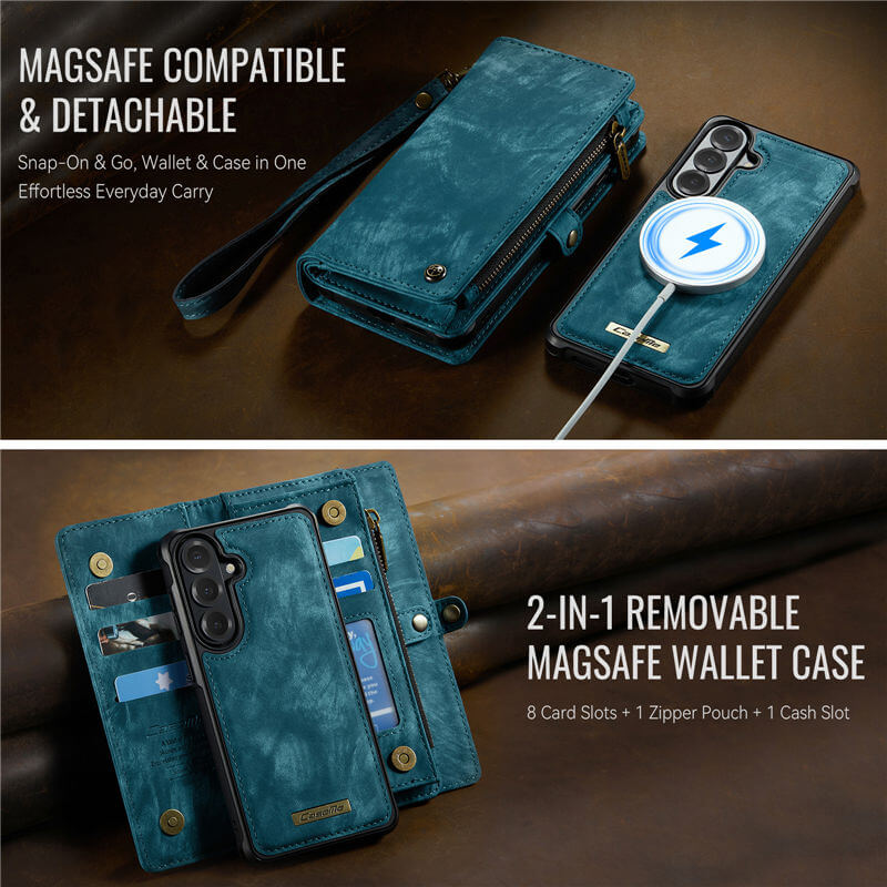 CaseMe Samsung Galaxy S26 Plus 2-in-1 Magnetic RFID Wallet Case