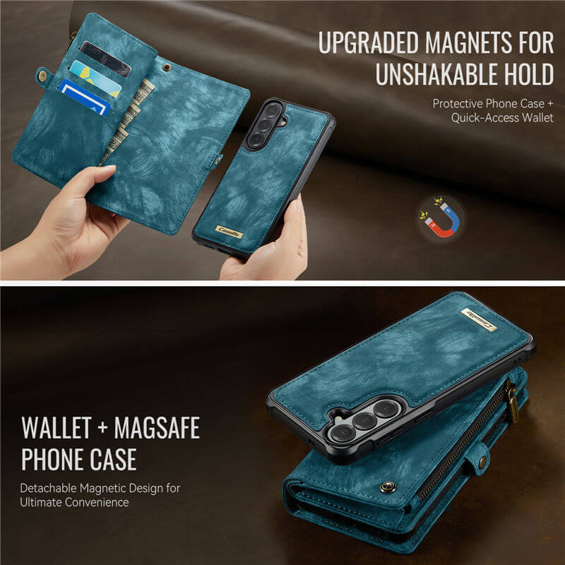CaseMe Samsung Galaxy S26 Plus 2-in-1 Magnetic RFID Wallet Case
