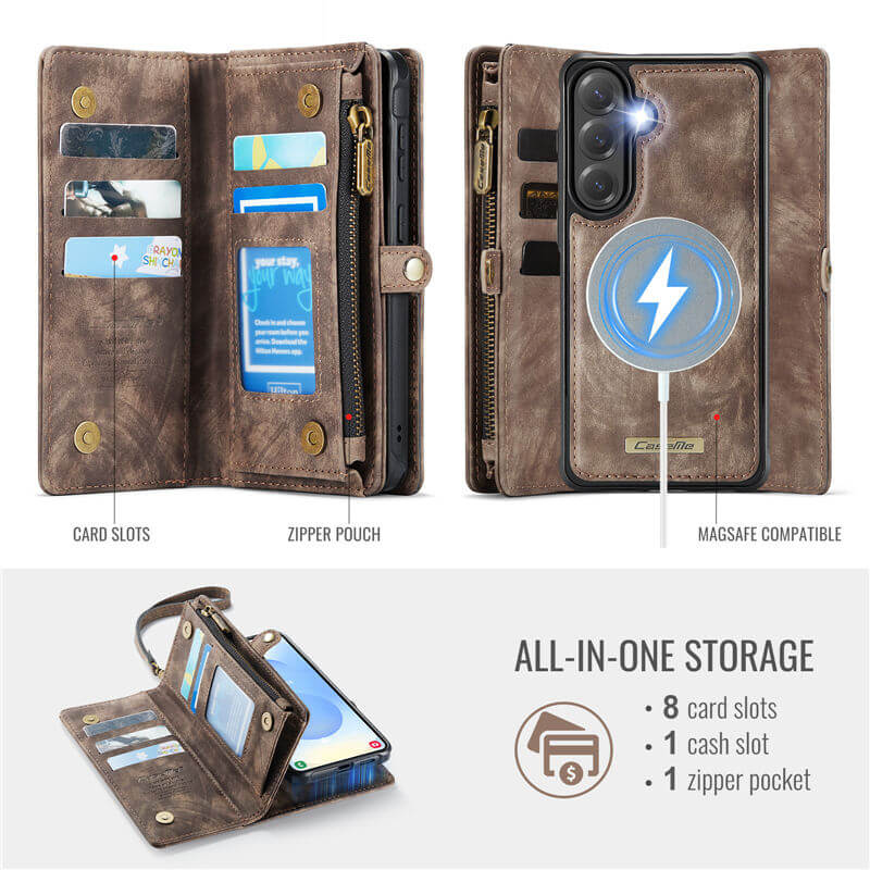 CaseMe Samsung Galaxy S26 Plus 2-in-1 Magnetic RFID Wallet Case