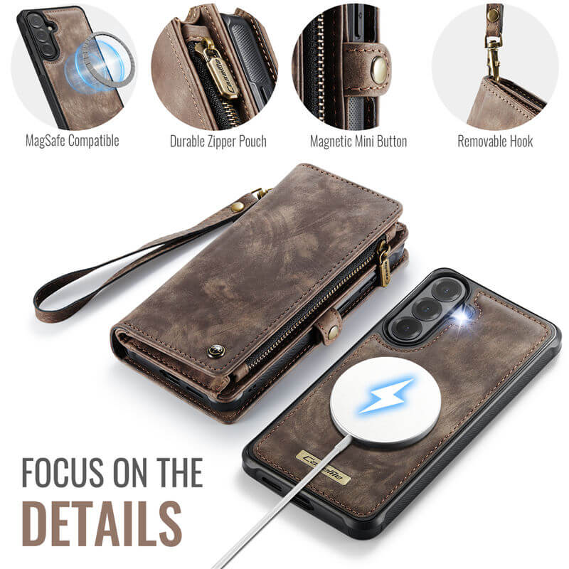 CaseMe Samsung Galaxy S26 Plus 2-in-1 Magnetic RFID Wallet Case