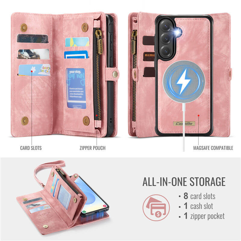 CaseMe Samsung Galaxy S26 Plus 2-in-1 Magnetic RFID Wallet Case