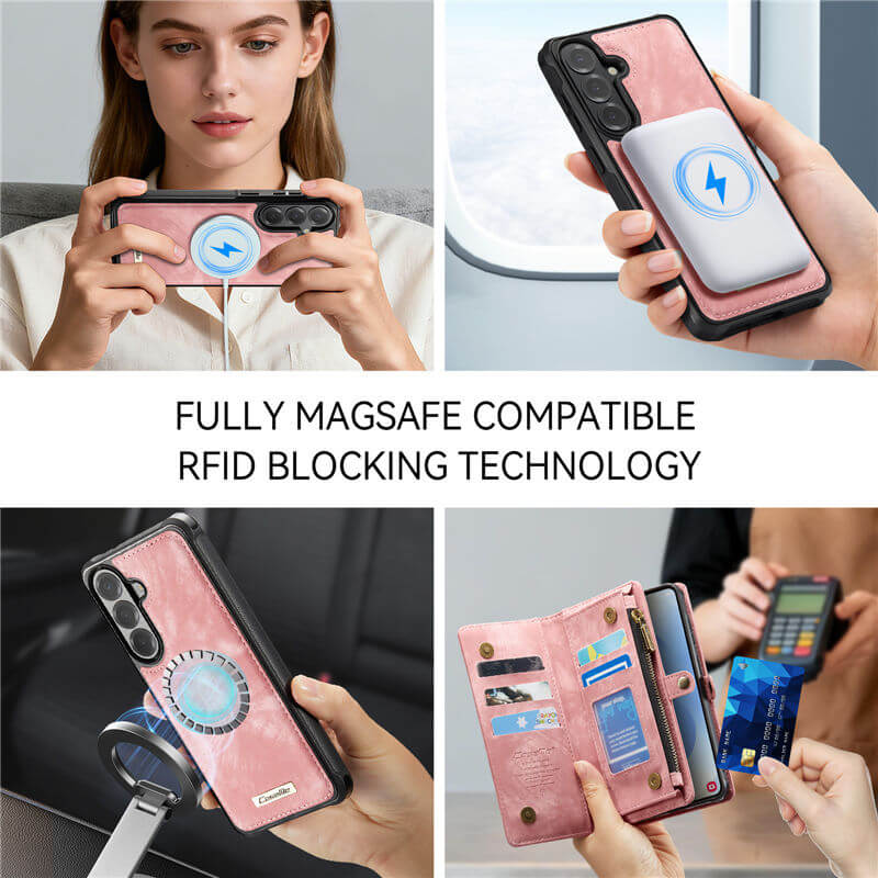 CaseMe Samsung Galaxy S26 Plus 2-in-1 Magnetic RFID Wallet Case
