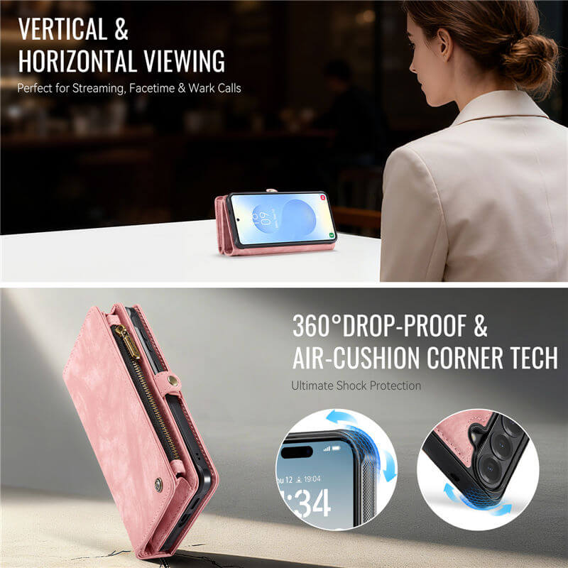 CaseMe Samsung Galaxy S26 Plus 2-in-1 Magnetic RFID Wallet Case