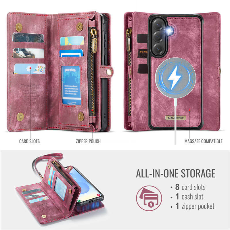 CaseMe Samsung Galaxy S26 Plus 2-in-1 Magnetic RFID Wallet Case