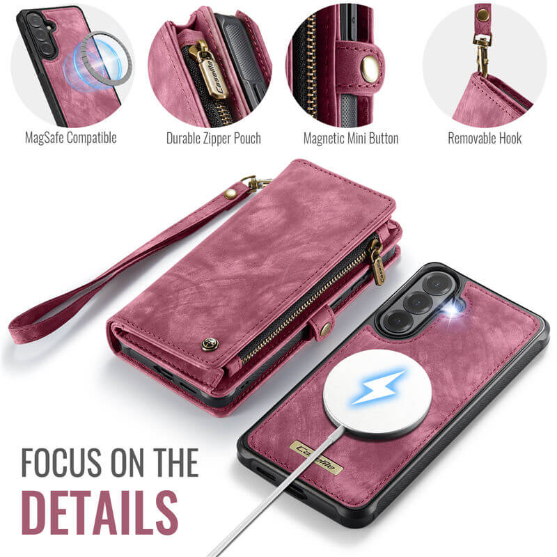 CaseMe Samsung Galaxy S26 Plus 2-in-1 Magnetic RFID Wallet Case