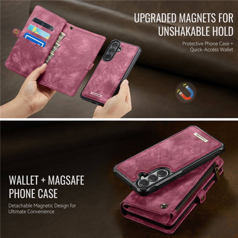 CaseMe Samsung Galaxy S26 Plus 2-in-1 Magnetic RFID Wallet Case