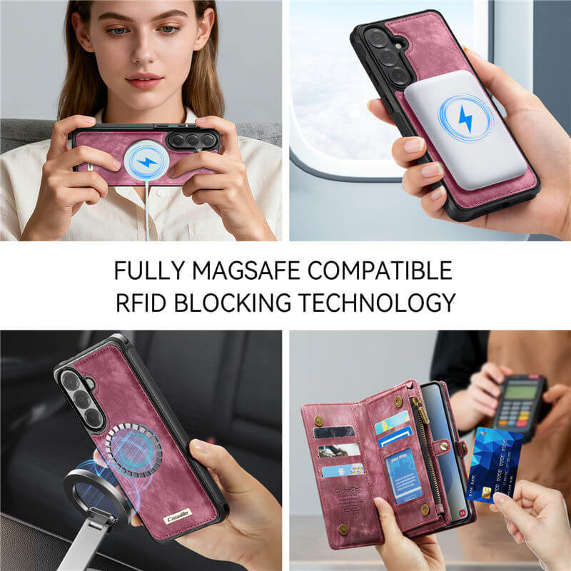 CaseMe Samsung Galaxy S26 Plus 2-in-1 Magnetic RFID Wallet Case