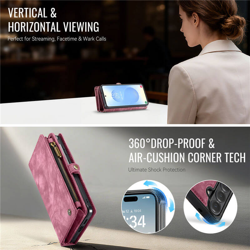 CaseMe Samsung Galaxy S26 Plus 2-in-1 Magnetic RFID Wallet Case