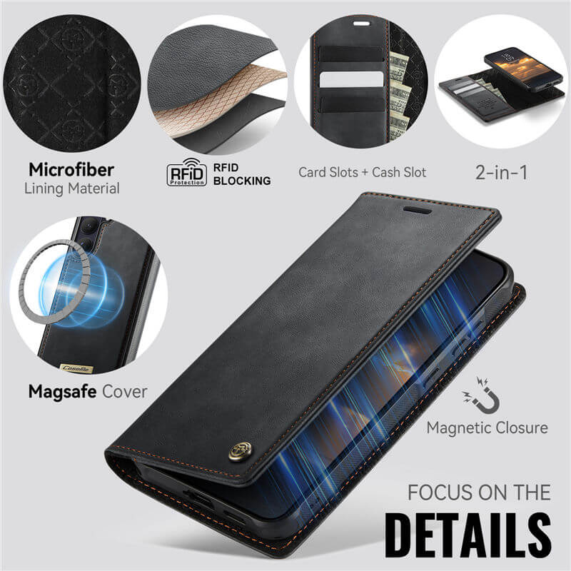 CaseMe Samsung Galaxy S26 Plus 2-in-1 Magnetic Wallet Case