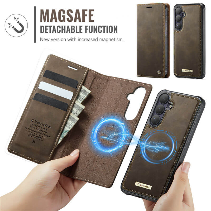 CaseMe Samsung Galaxy S26 2-in-1 Magnetic Wallet Case