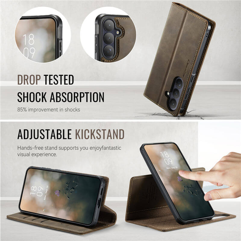 CaseMe Samsung Galaxy S26 2-in-1 Magnetic Wallet Case
