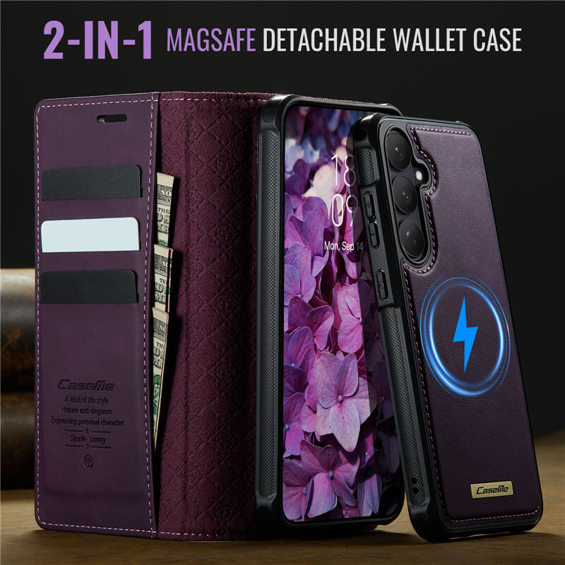 CaseMe Samsung Galaxy S26 Plus 2-in-1 Magnetic Wallet Case