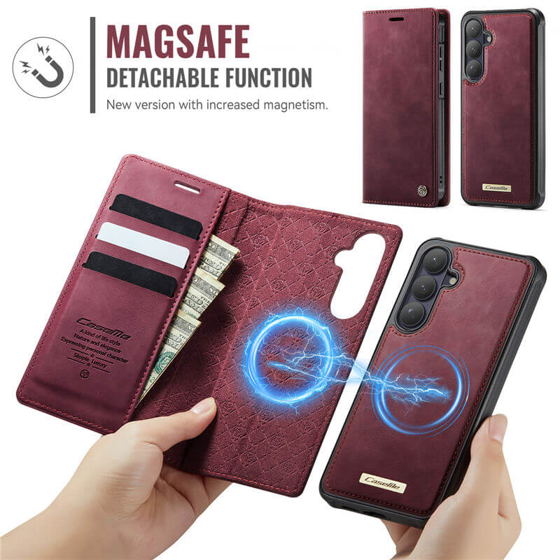 CaseMe Samsung Galaxy S26 Plus 2-in-1 Magnetic Wallet Case