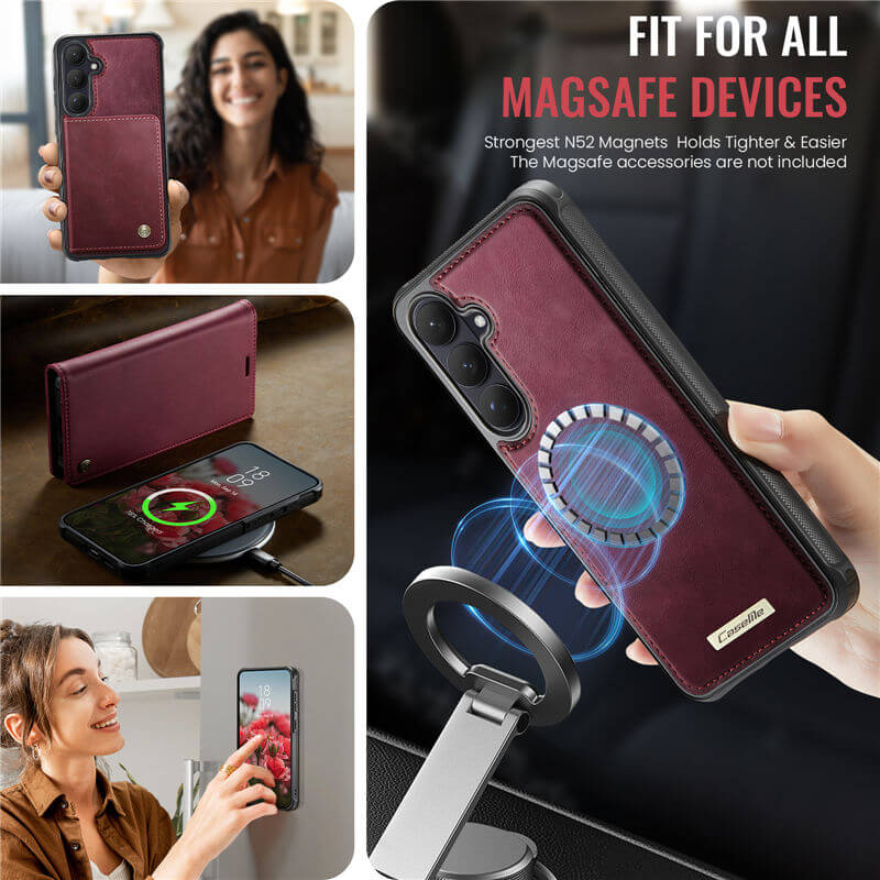 CaseMe Samsung Galaxy S26 Plus 2-in-1 Magnetic Wallet Case