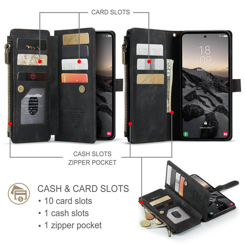 CaseMe Samsung Galaxy S26 Ultra Wallet Case with Wrist Strap
