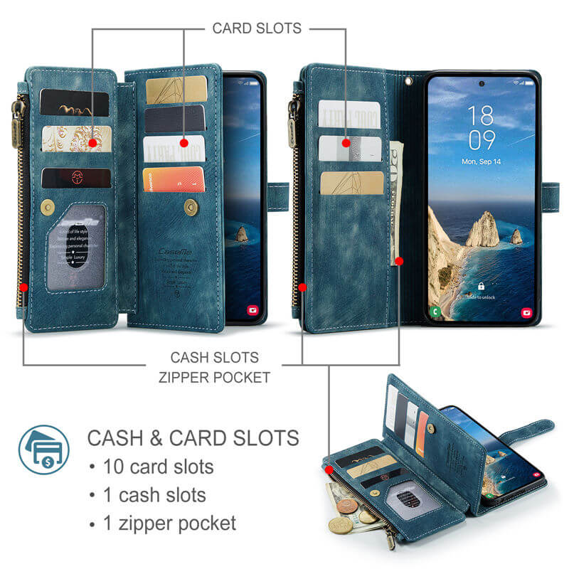 CaseMe Samsung Galaxy S26 Ultra Wallet Case with Wrist Strap