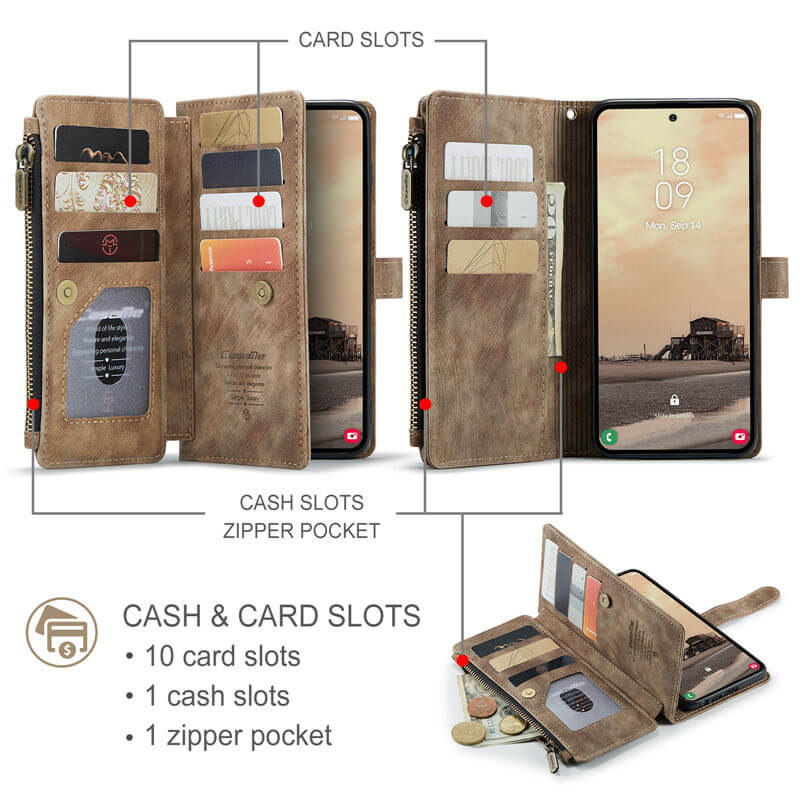 CaseMe Samsung Galaxy S26 Ultra Wallet Case with Wrist Strap