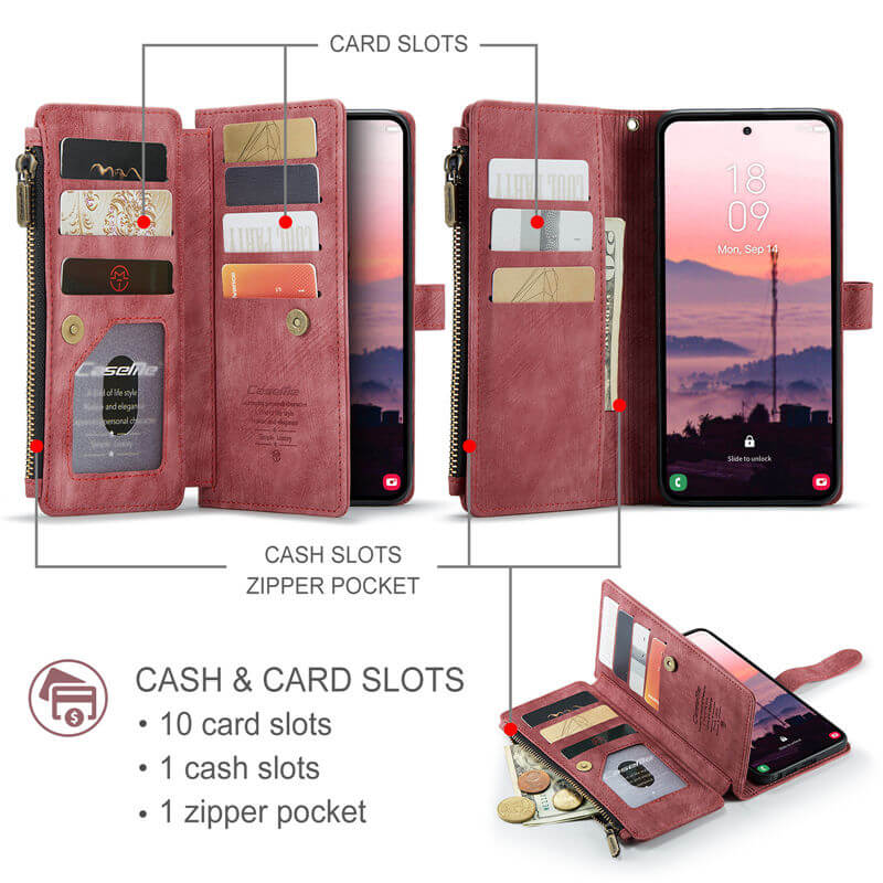 CaseMe Samsung Galaxy S26 Ultra Wallet Case with Wrist Strap