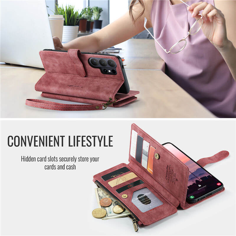CaseMe Samsung Galaxy S26 Ultra Wallet Case with Wrist Strap