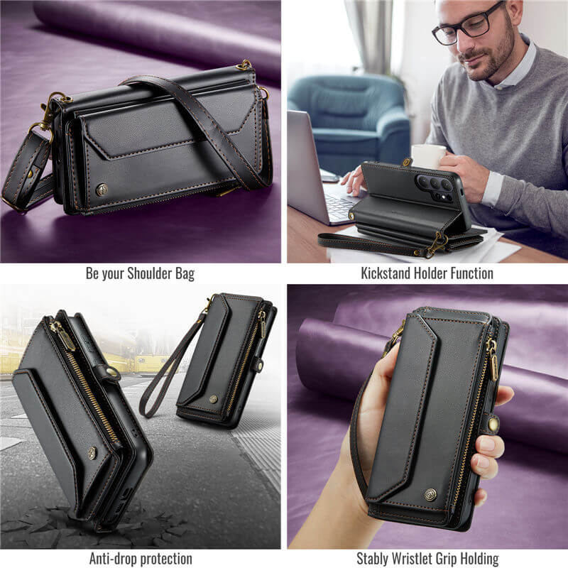 CaseMe Samsung Galaxy S26 Ultra Wallet RFID Blocking Crossbody Phone Case