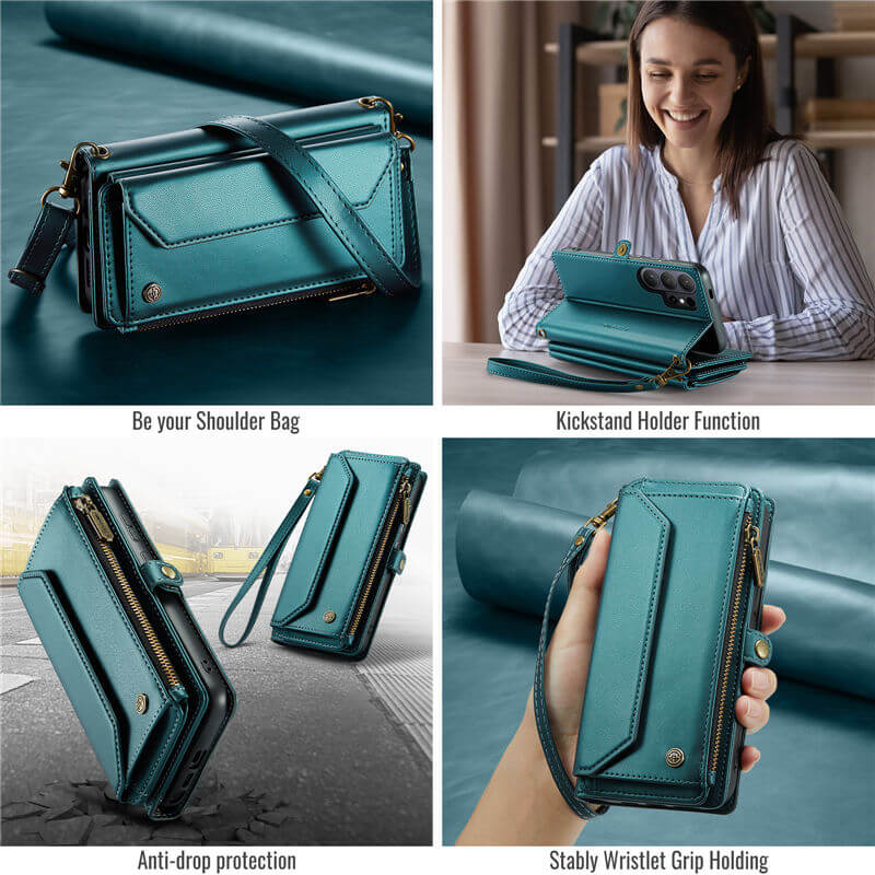 CaseMe Samsung Galaxy S26 Ultra Wallet RFID Blocking Crossbody Phone Case