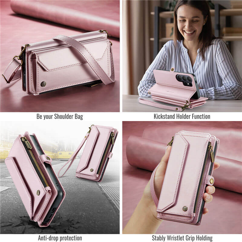 CaseMe Samsung Galaxy S26 Ultra Wallet RFID Blocking Crossbody Phone Case