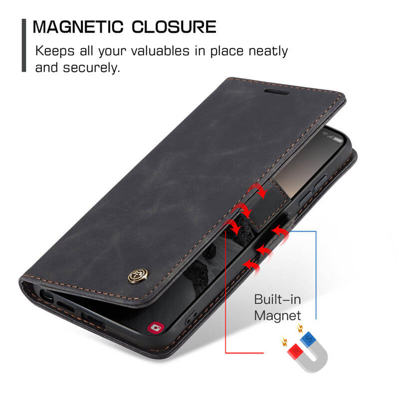 CaseMe Samsung Galaxy S25 Wallet Suede Leather Case
