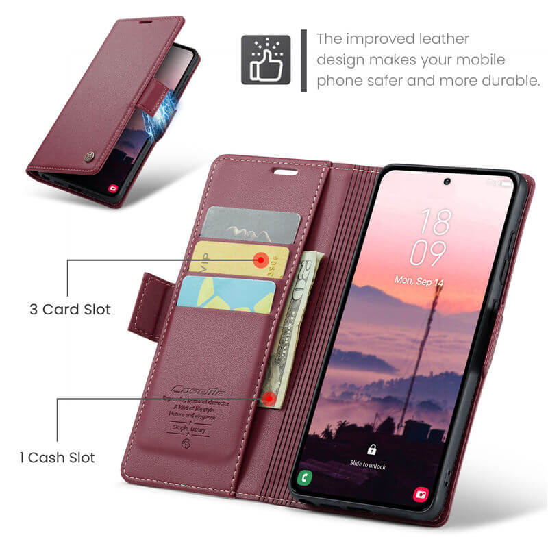 CaseMe Samsung Galaxy S26 Ultra Wallet RFID Blocking Case