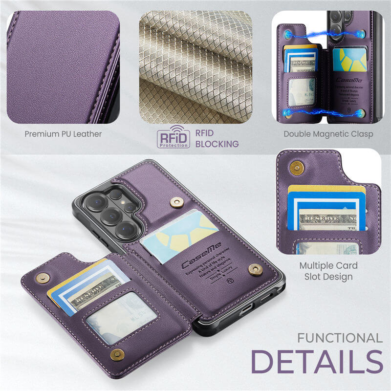 CaseMe Samsung Galaxy S26 Ultra RFID Blocking Card Holder Case
