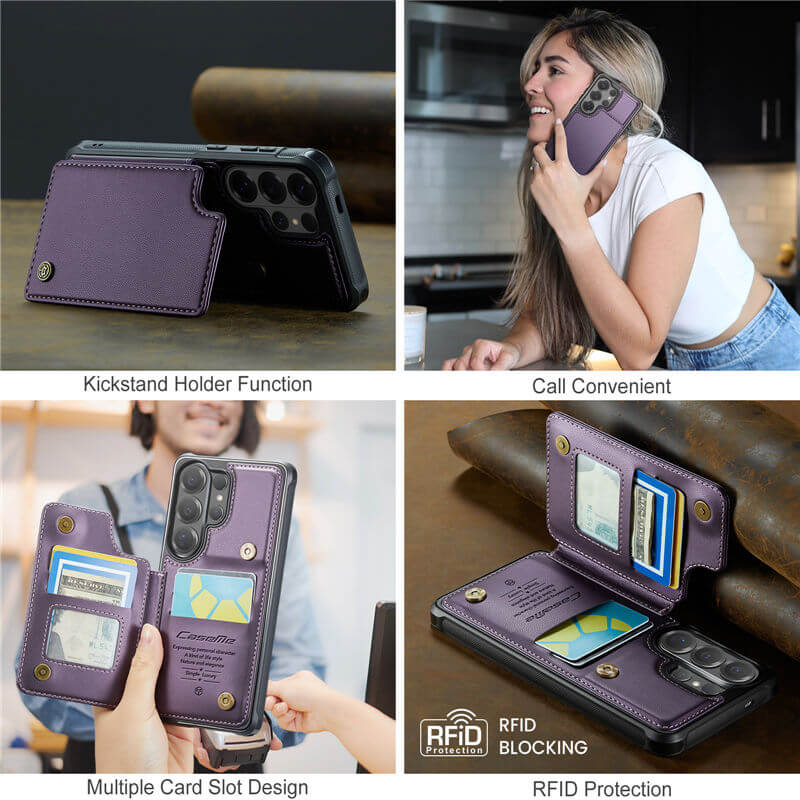 CaseMe Samsung Galaxy S26 Ultra RFID Blocking Card Holder Case