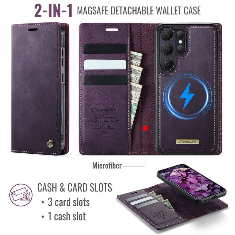 CaseMe Samsung Galaxy S26 Ultra 2-in-1 Magnetic Wallet Case