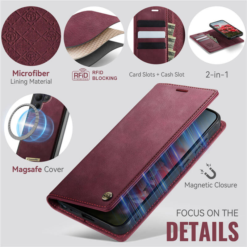 CaseMe Samsung Galaxy S26 Ultra 2-in-1 Magnetic Wallet Case