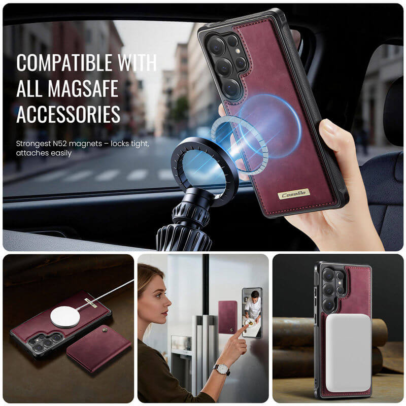 CaseMe Samsung Galaxy S26 Ultra 2-in-1 Detachable Magnetic Wallet Case