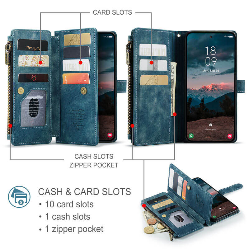 CaseMe Samsung Galaxy S26 Wallet Case with Wrist Strap
