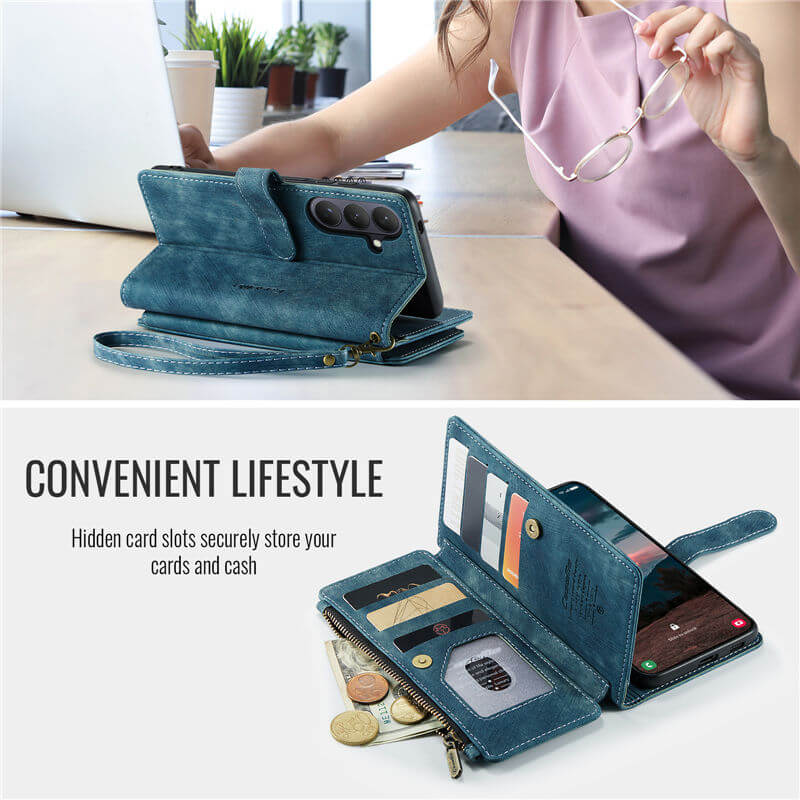 CaseMe Samsung Galaxy S26 Wallet Case with Wrist Strap