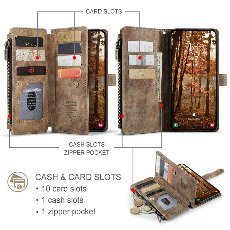 CaseMe Samsung Galaxy S26 Plus Wallet Case with Wrist Strap