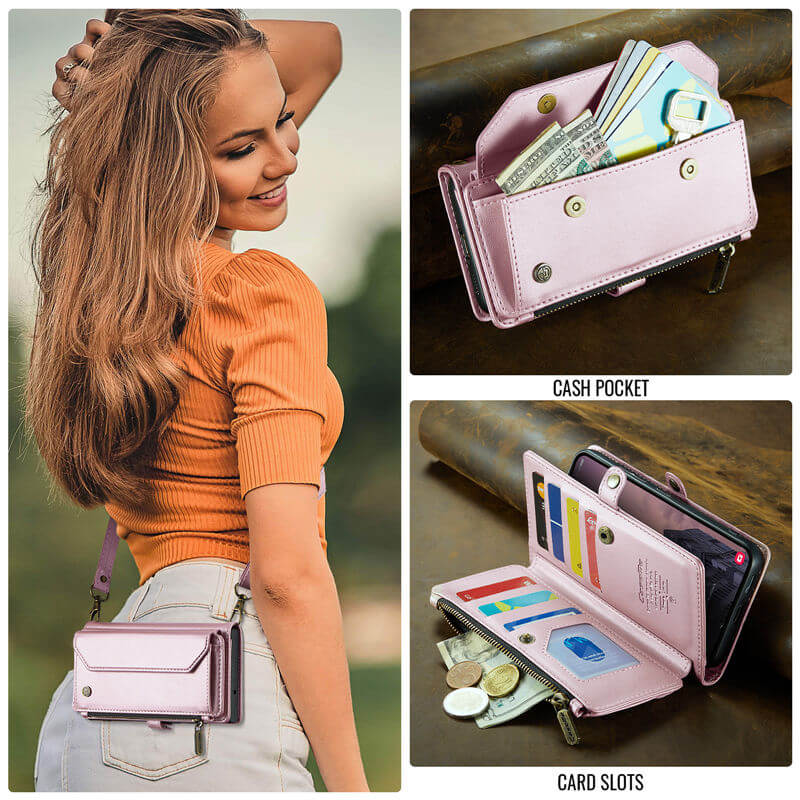 CaseMe Samsung Galaxy S26 Wallet RFID Blocking Crossbody Phone Case