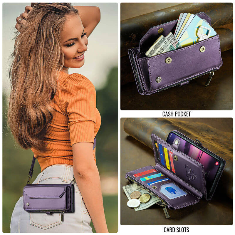 CaseMe Samsung Galaxy S26 Wallet RFID Blocking Crossbody Phone Case
