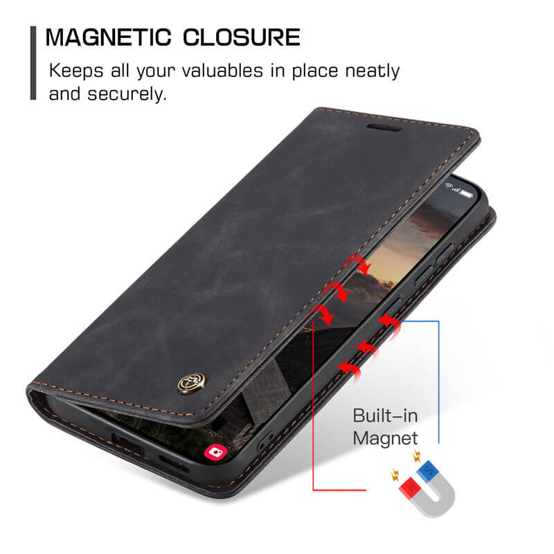 CaseMe Samsung Galaxy S25 Wallet Suede Leather Case