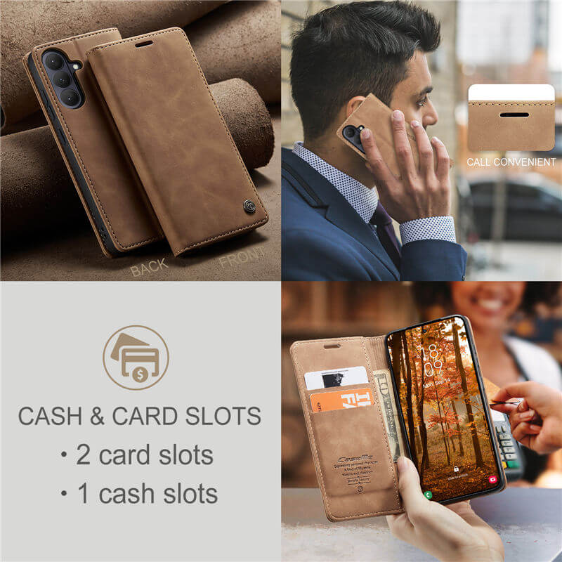 CaseMe Samsung Galaxy S25 Wallet Suede Leather Case