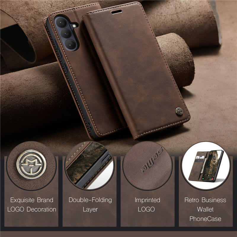 CaseMe Samsung Galaxy S25 Wallet Suede Leather Case