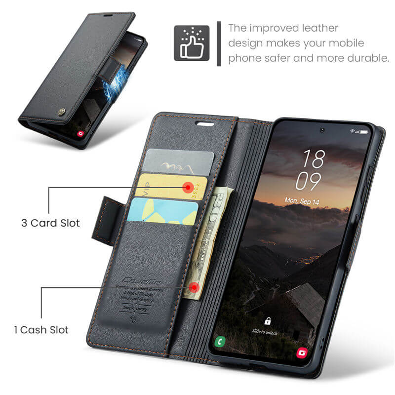 CaseMe Samsung Galaxy S26 Plus Wallet RFID Blocking Case