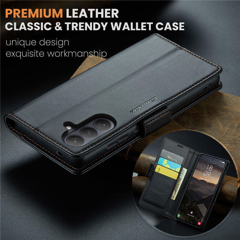 CaseMe Samsung Galaxy S26 Plus Wallet RFID Blocking Case