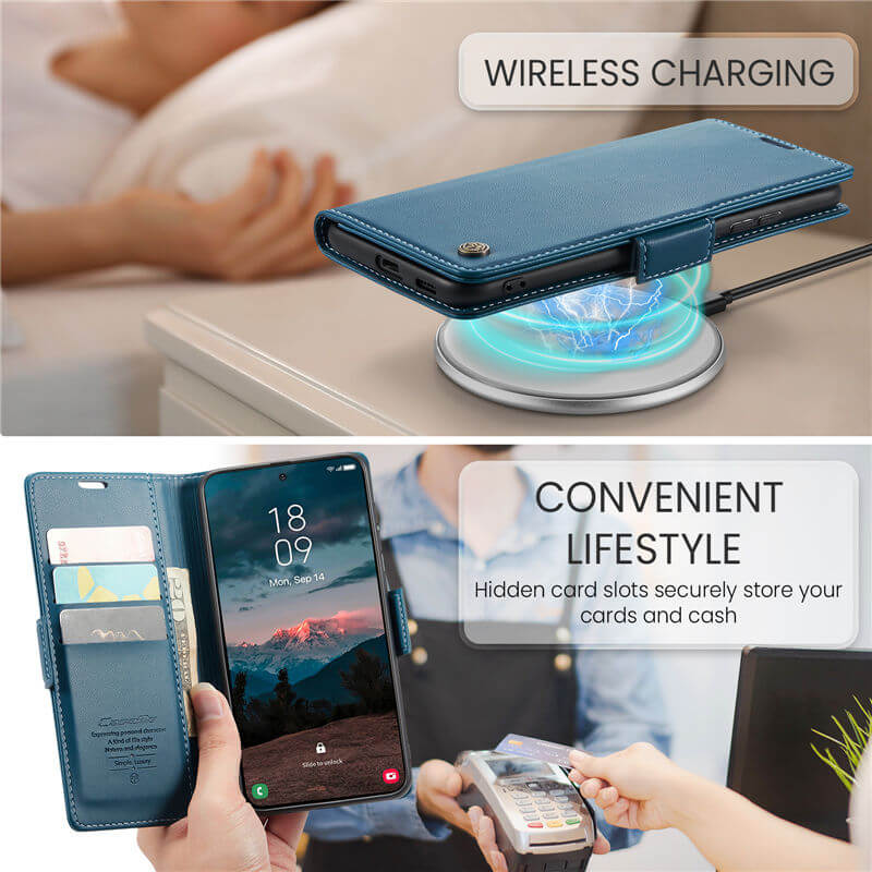 CaseMe Samsung Galaxy S26 Wallet RFID Blocking Case