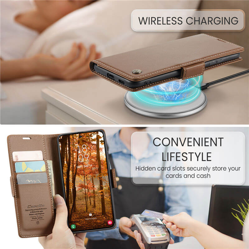 CaseMe Samsung Galaxy S26 Plus Wallet RFID Blocking Case