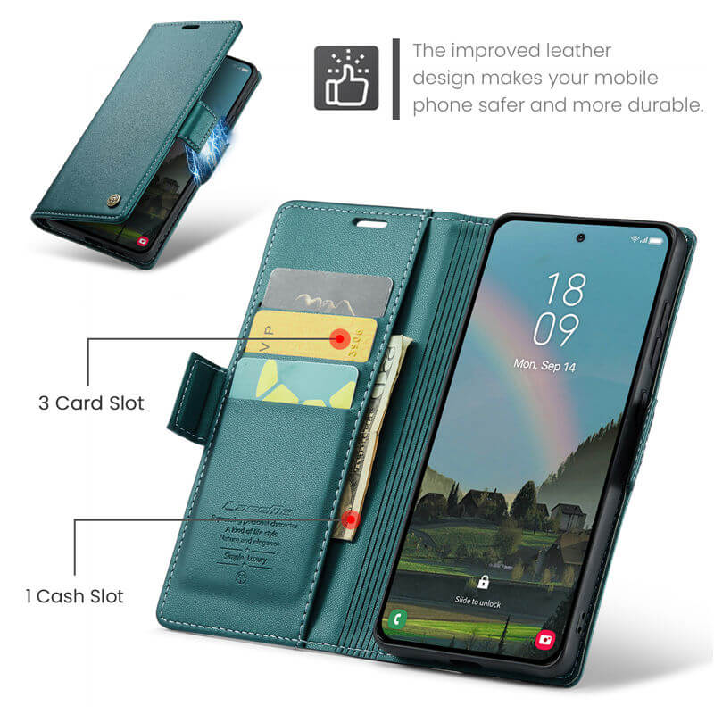 CaseMe Samsung Galaxy S26 Wallet RFID Blocking Case