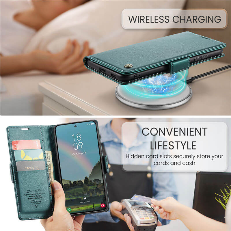 CaseMe Samsung Galaxy S26 Wallet RFID Blocking Case