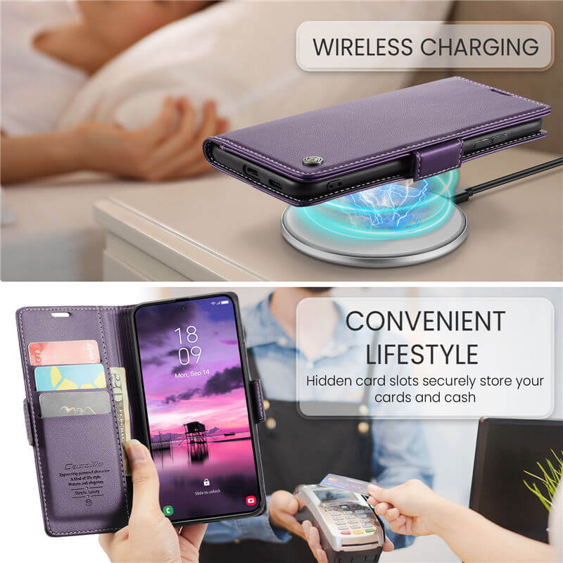 CaseMe Samsung Galaxy S26 Plus Wallet RFID Blocking Case
