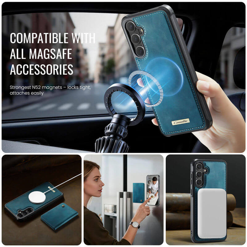 CaseMe Samsung Galaxy S26 2-in-1 Detachable Magnetic Wallet Case