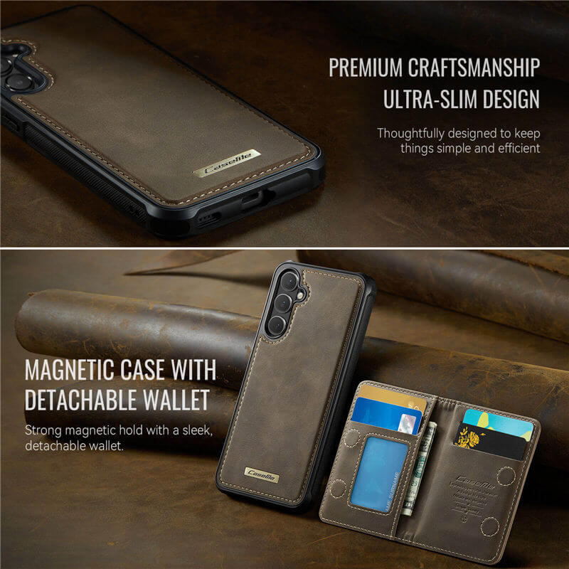 CaseMe Samsung Galaxy S26 Plus 2-in-1 Detachable Magnetic Wallet Case